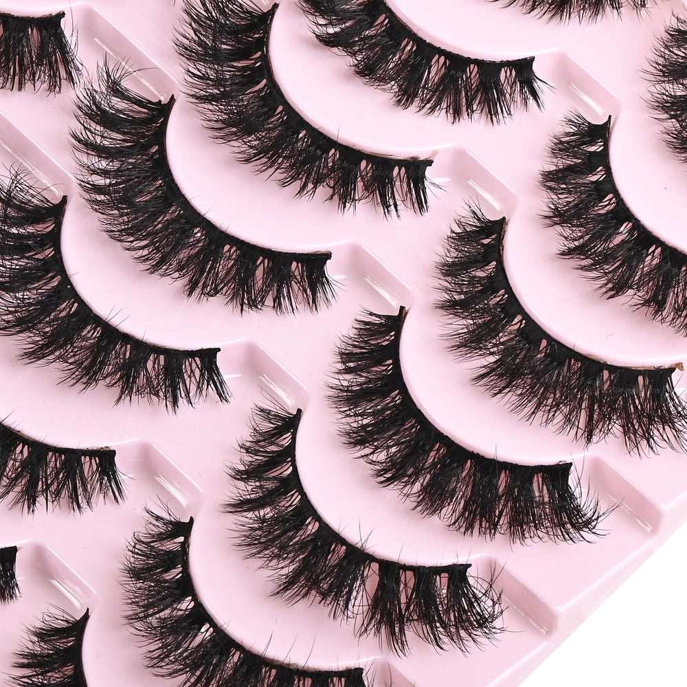 FARRED Wispy Mink Lashes with a flexible cotton band for easy wear