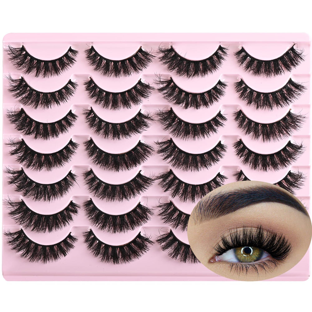 FARRED Wispy Mink Lashes with fluffy outer flare for a brighter eye shape