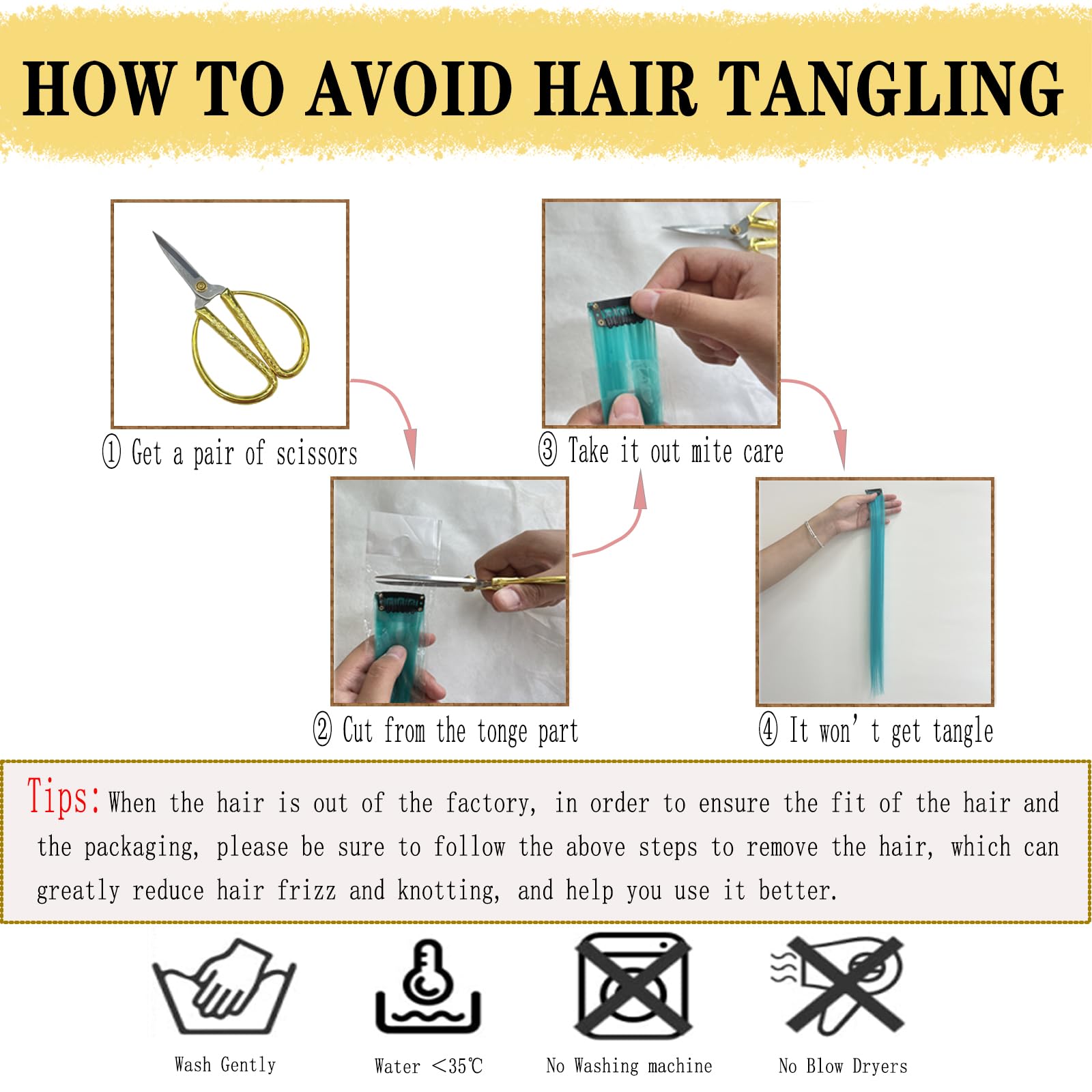 FARRUIS festival-ready clip-in hair extensions for holidays and parties