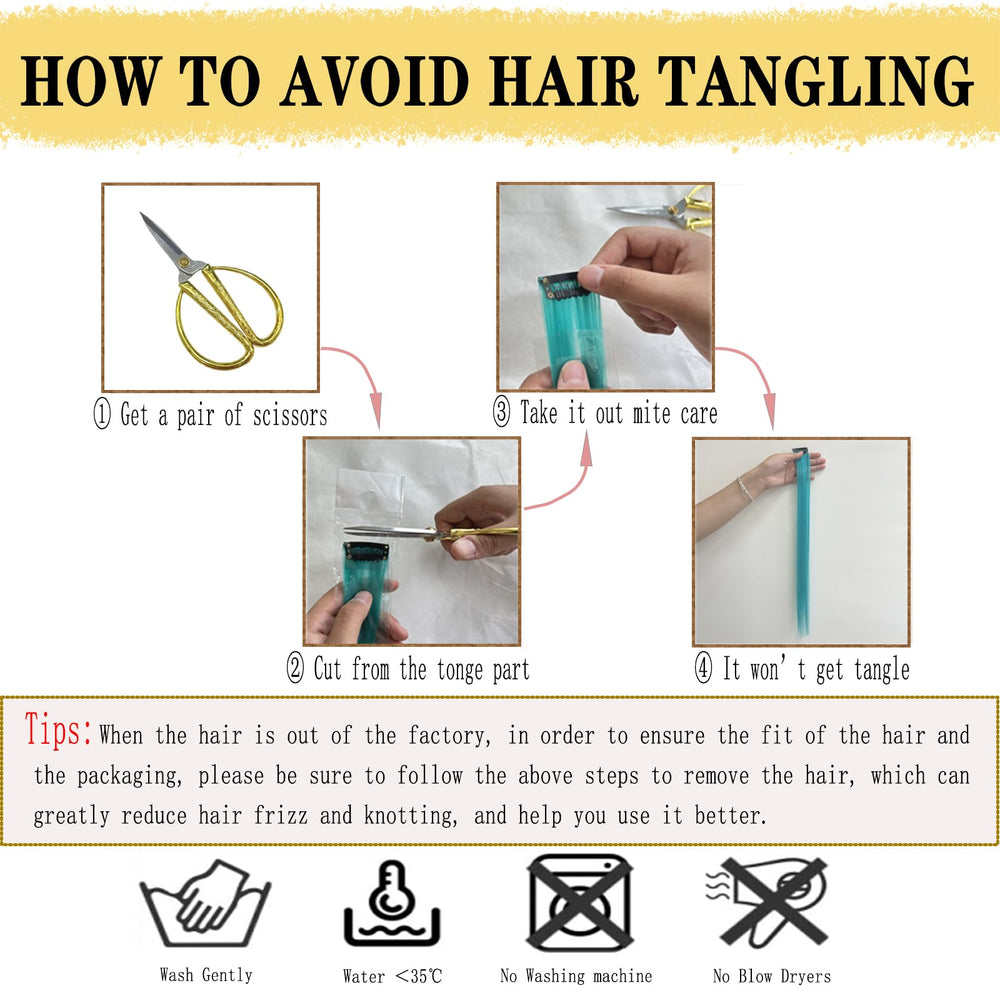 FARRUIS festival-ready clip-in hair extensions for holidays and parties