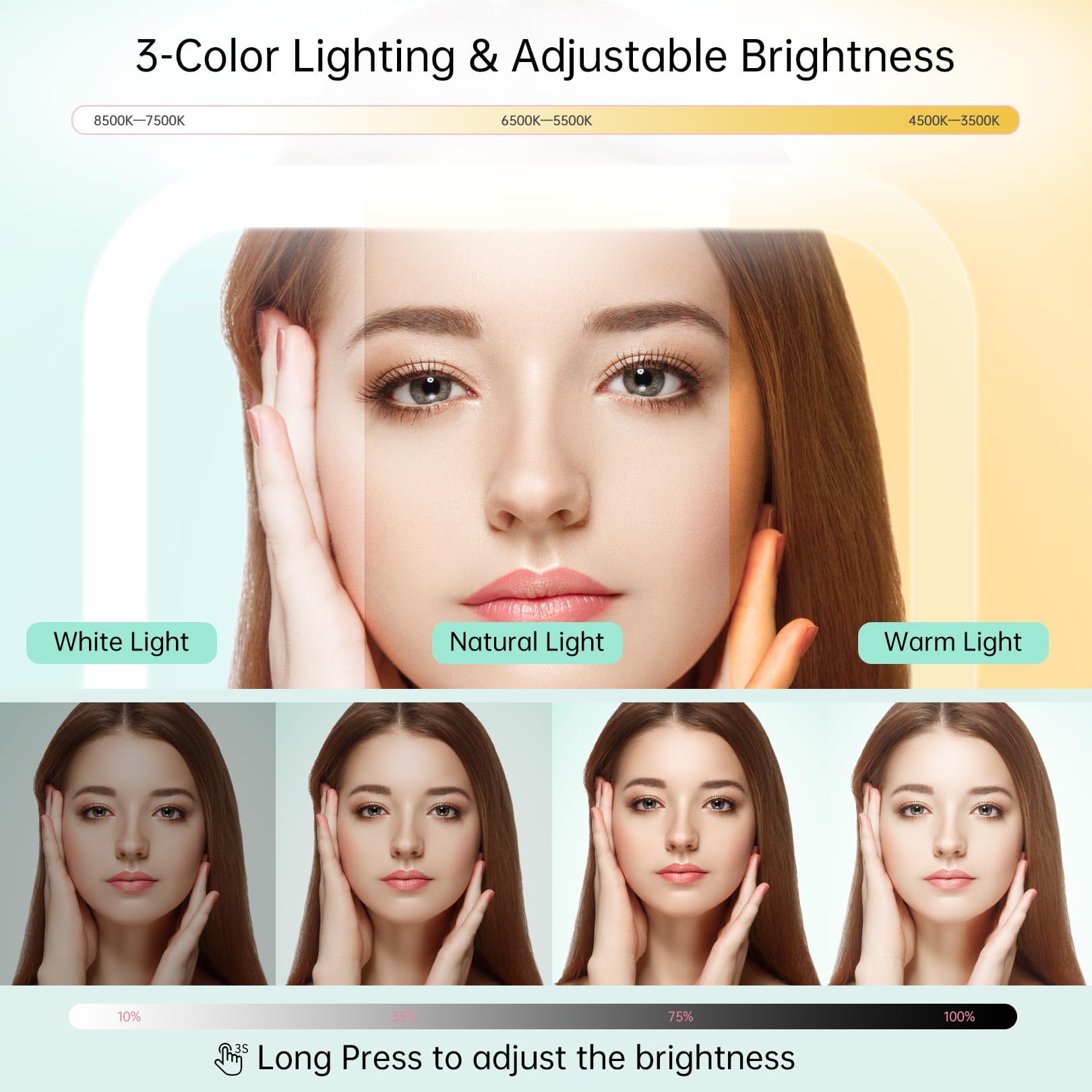 FASCINATE stepless dimming with three color modes for versatile lighting.