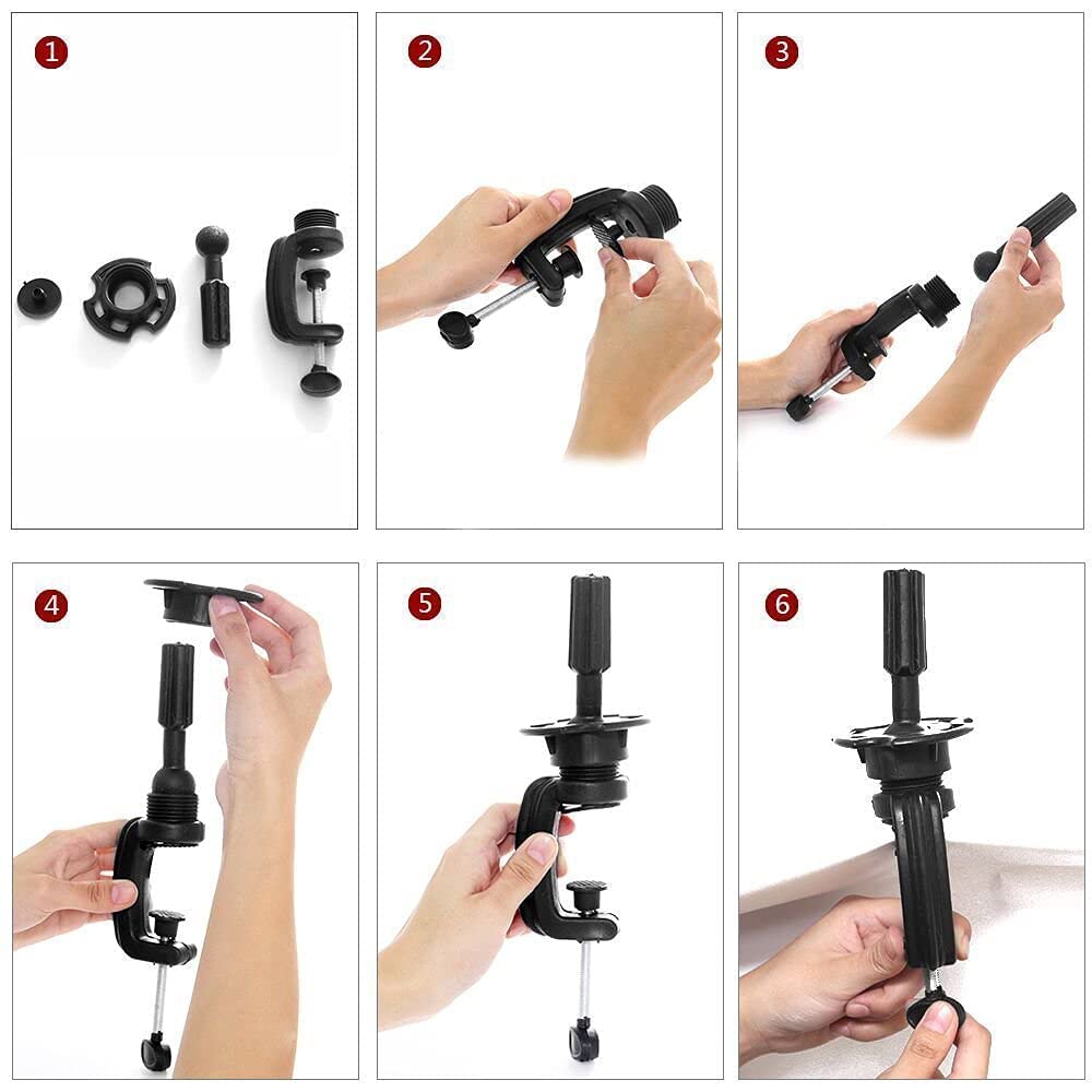 Fashion Color Care included table clamp stand supports stable practice sessions.