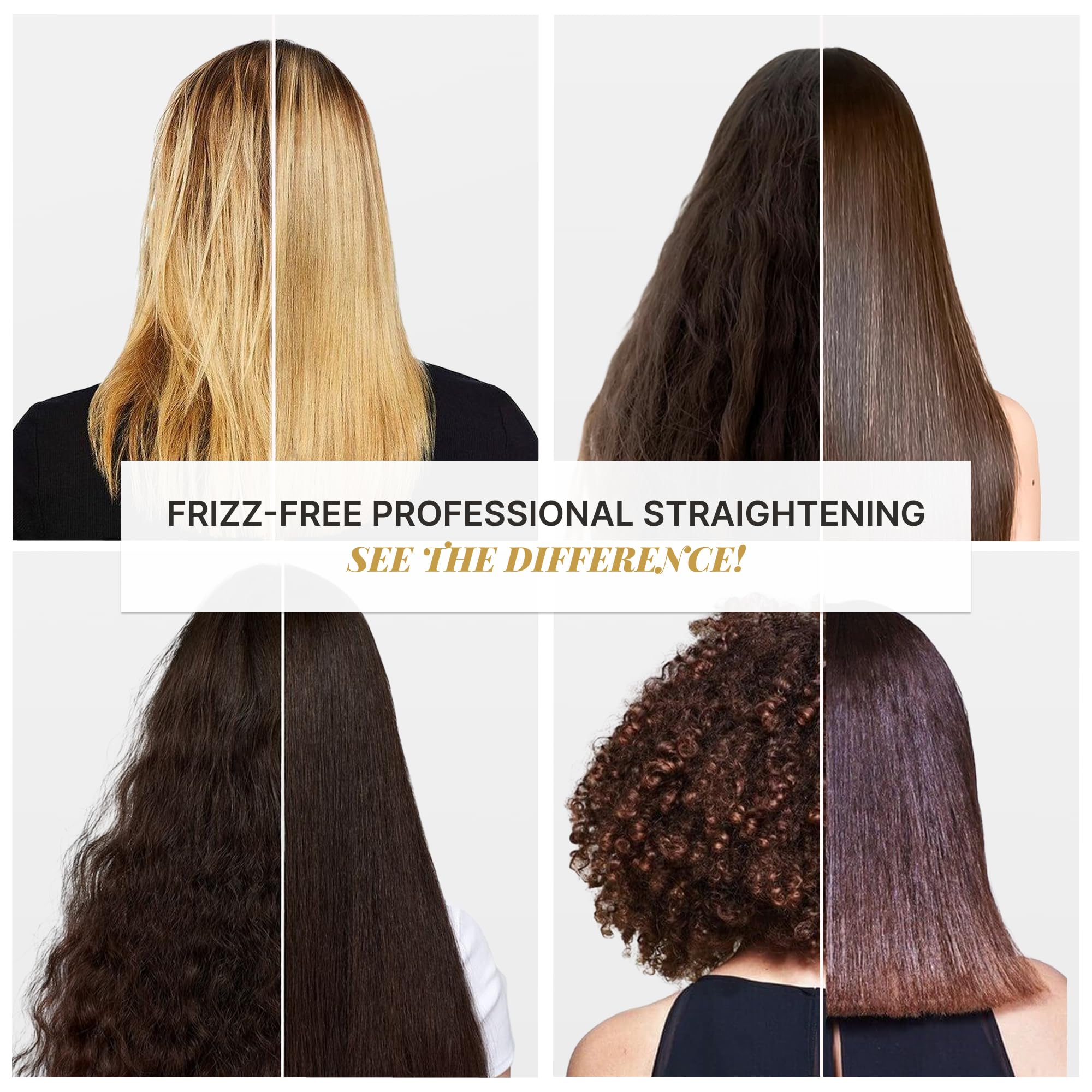 Brazilian keratin no-formaldehyde concept for safe smoothing.