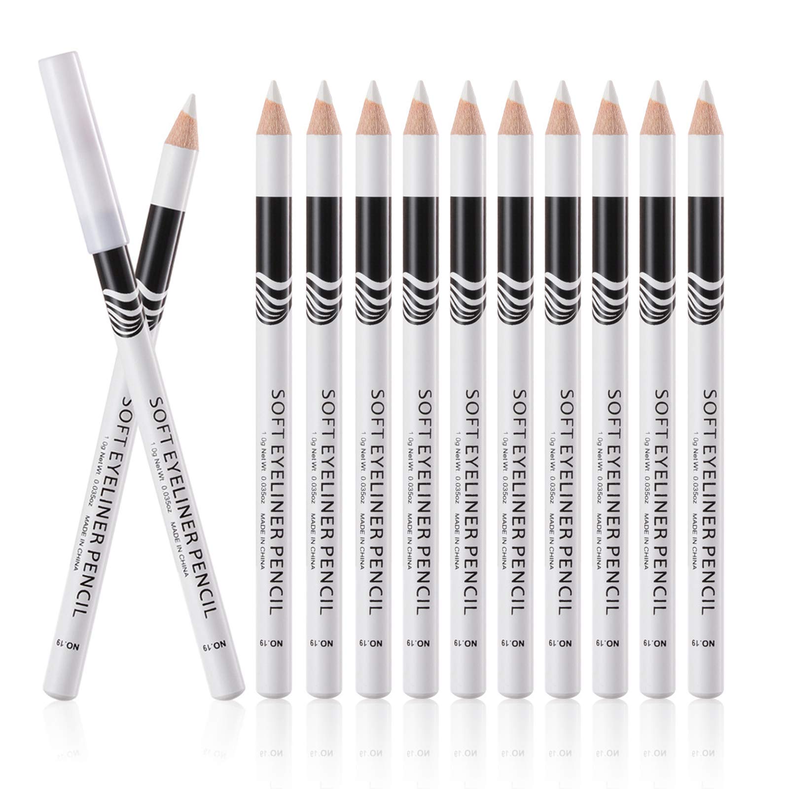 Fashionwu white eyeliner pencils close-up texture shows creamy formula and smooth finish