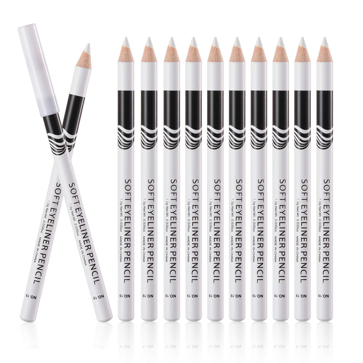 Fashionwu white eyeliner pencils pack cover shows a sleek setup for everyday use