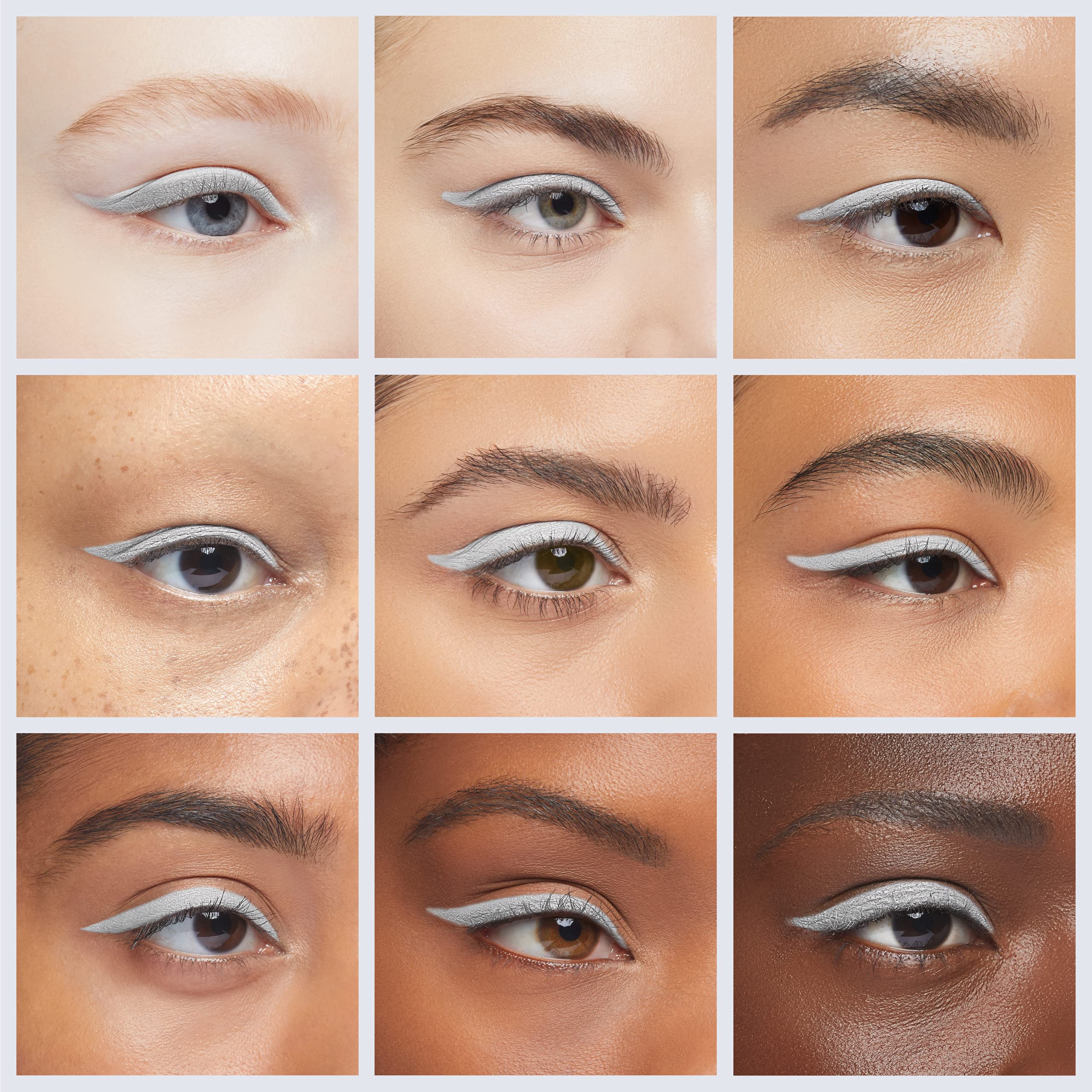 Fashionwu white eyeliner pencils swatches illustrate smooth glide for even lid application