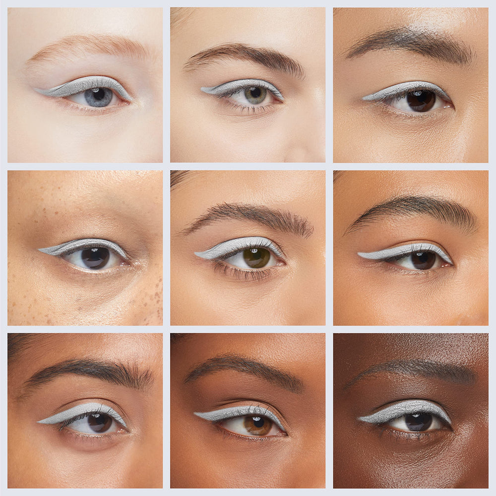 Fashionwu white eyeliner pencils swatches illustrate smooth glide for even lid application