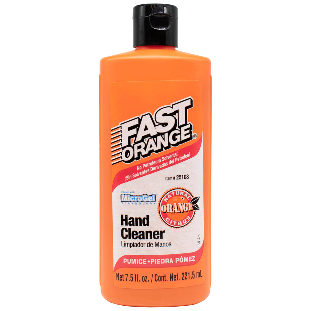 Fast Orange 25108 Pumice Lotion bottle for deep citrus cleaning on dirty hands.