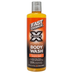 Fast Orange Grease X: vertido de la botella para limpieza intensa de grasa.