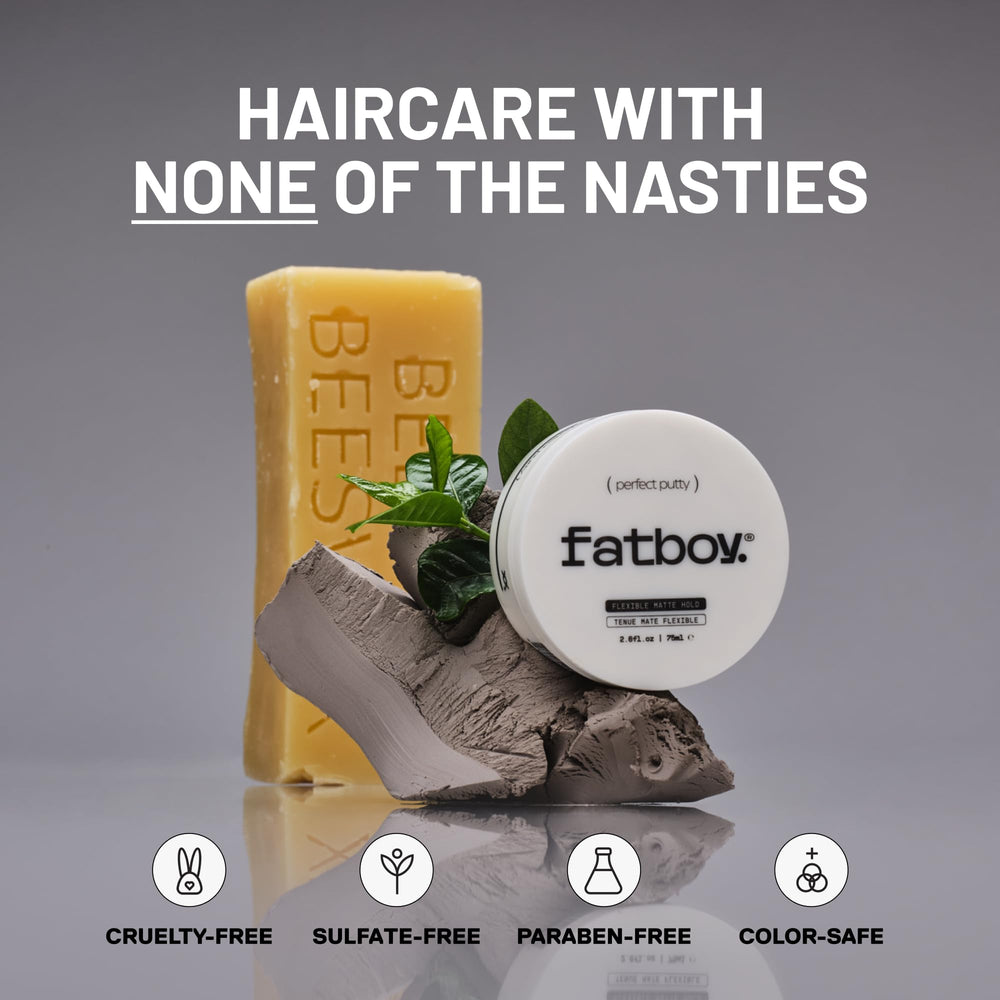 Kaolin clay in Fatboy Perfect Putty enhances grip without heaviness.