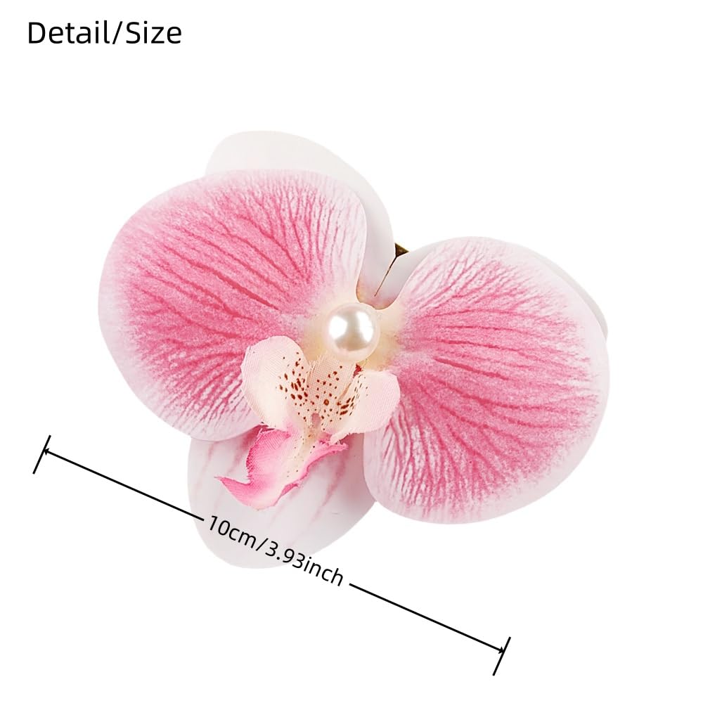Faucye faux flower clip keeps hair secure during summer beach parties.