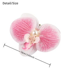Faucye faux flower clip keeps hair secure during summer beach parties.