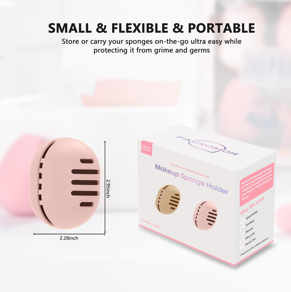 Fauxomor dressing-table decor with sleek silicone sponge case.