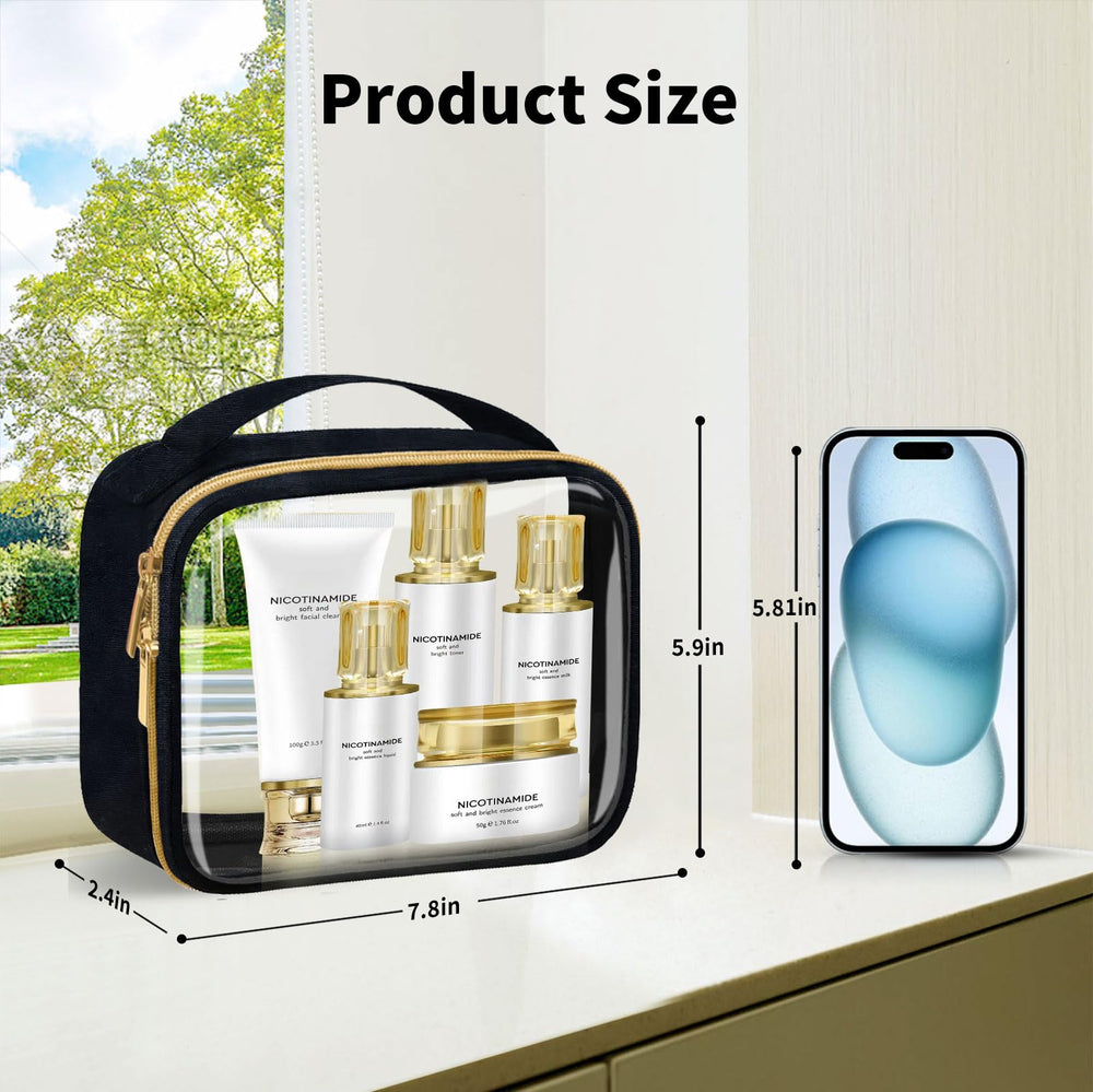 FAYORORY clear makeup bag interior view shows contents at a glance for quick security checks.