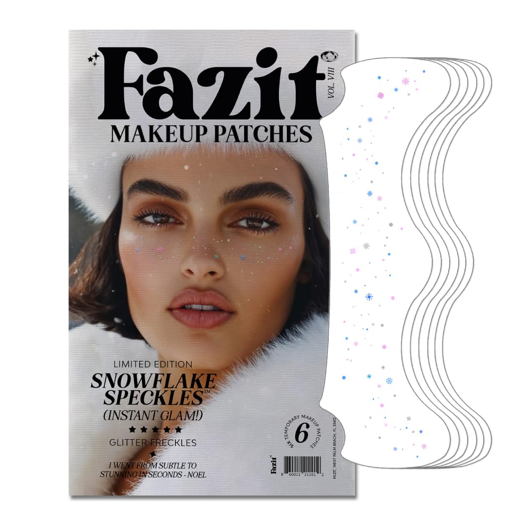 Parche Fazit brillo copos-nieve para un acabado luminoso y suave.