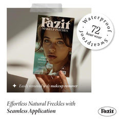 Parches faciales Fazit brillo oro para añadir brillo instantáneo.