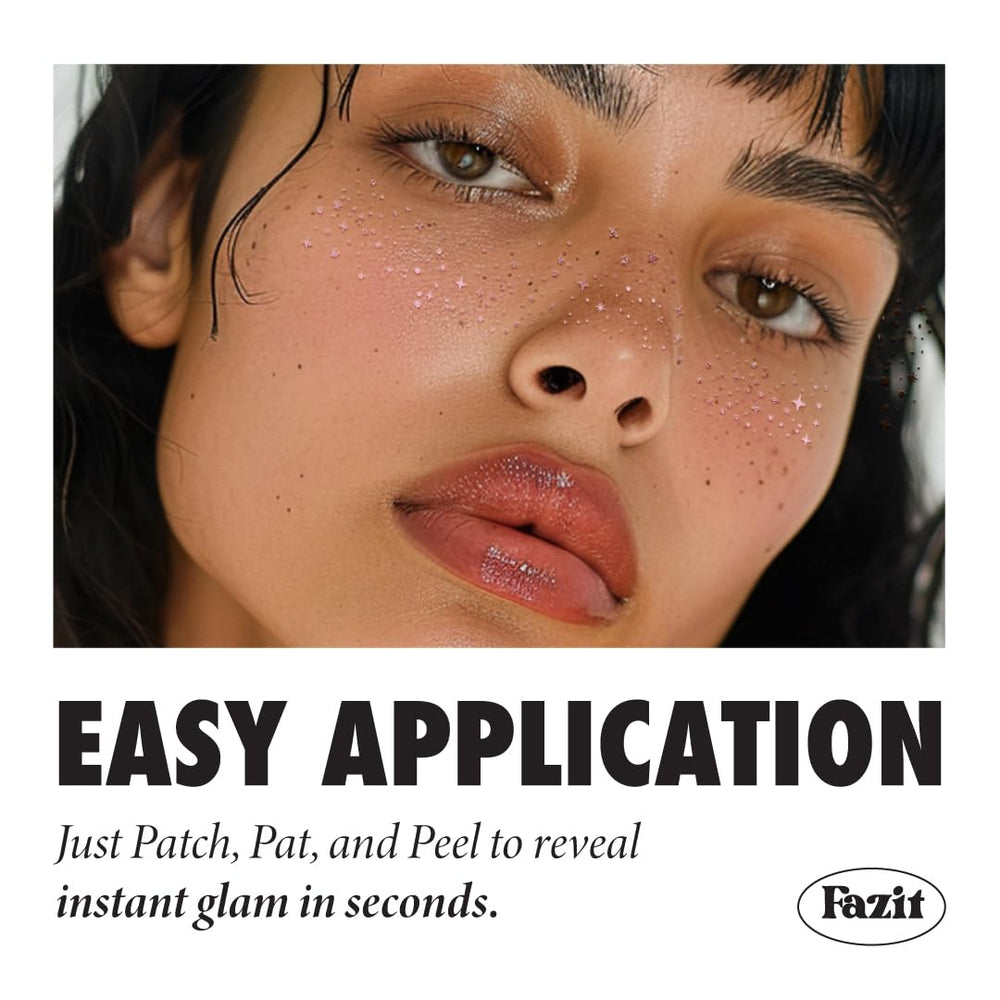 Purpurina Fazit para maquillaje facial, ideal para fiestas.