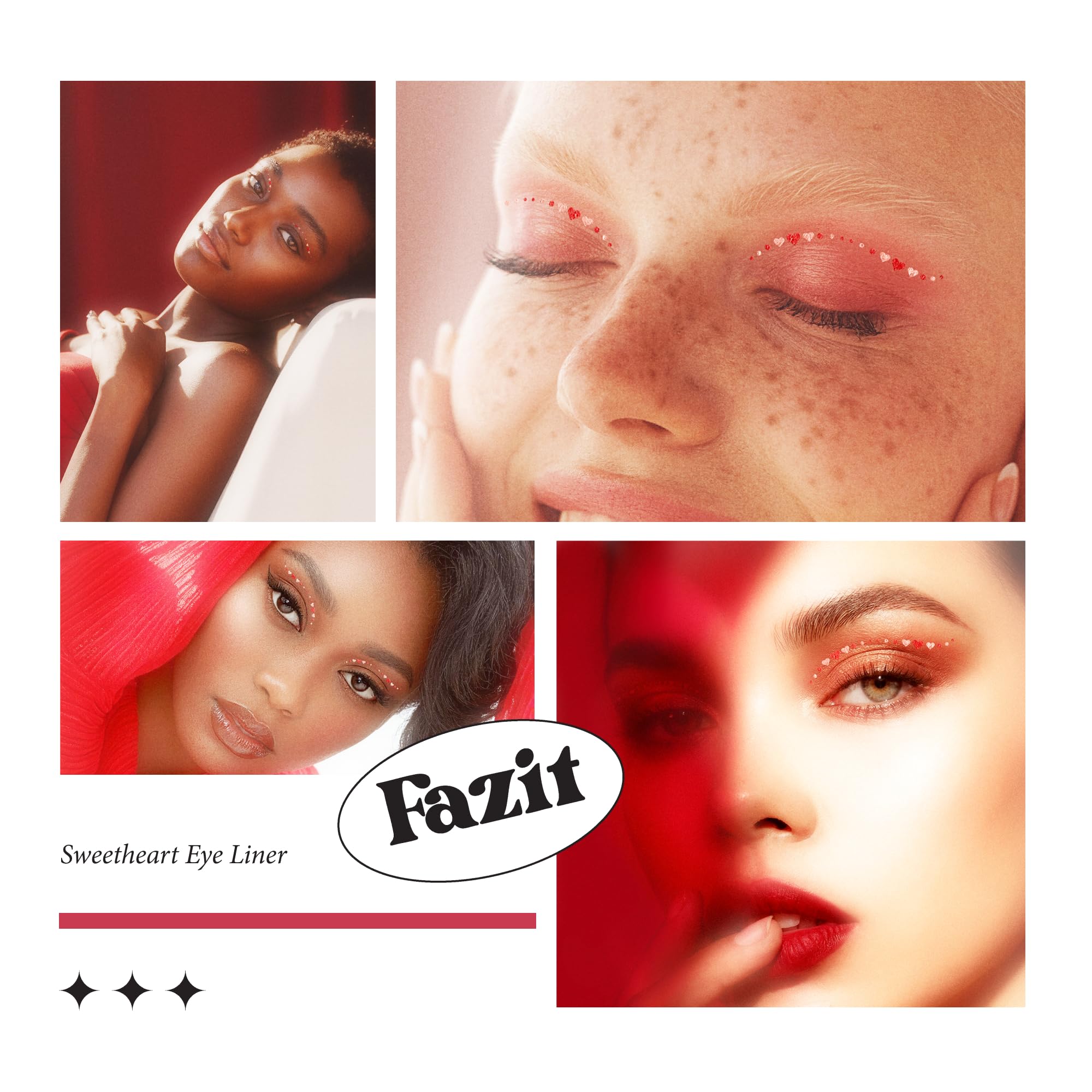 Fazit Sweetheart Wing Eye Patches glitter-detail for festive looks