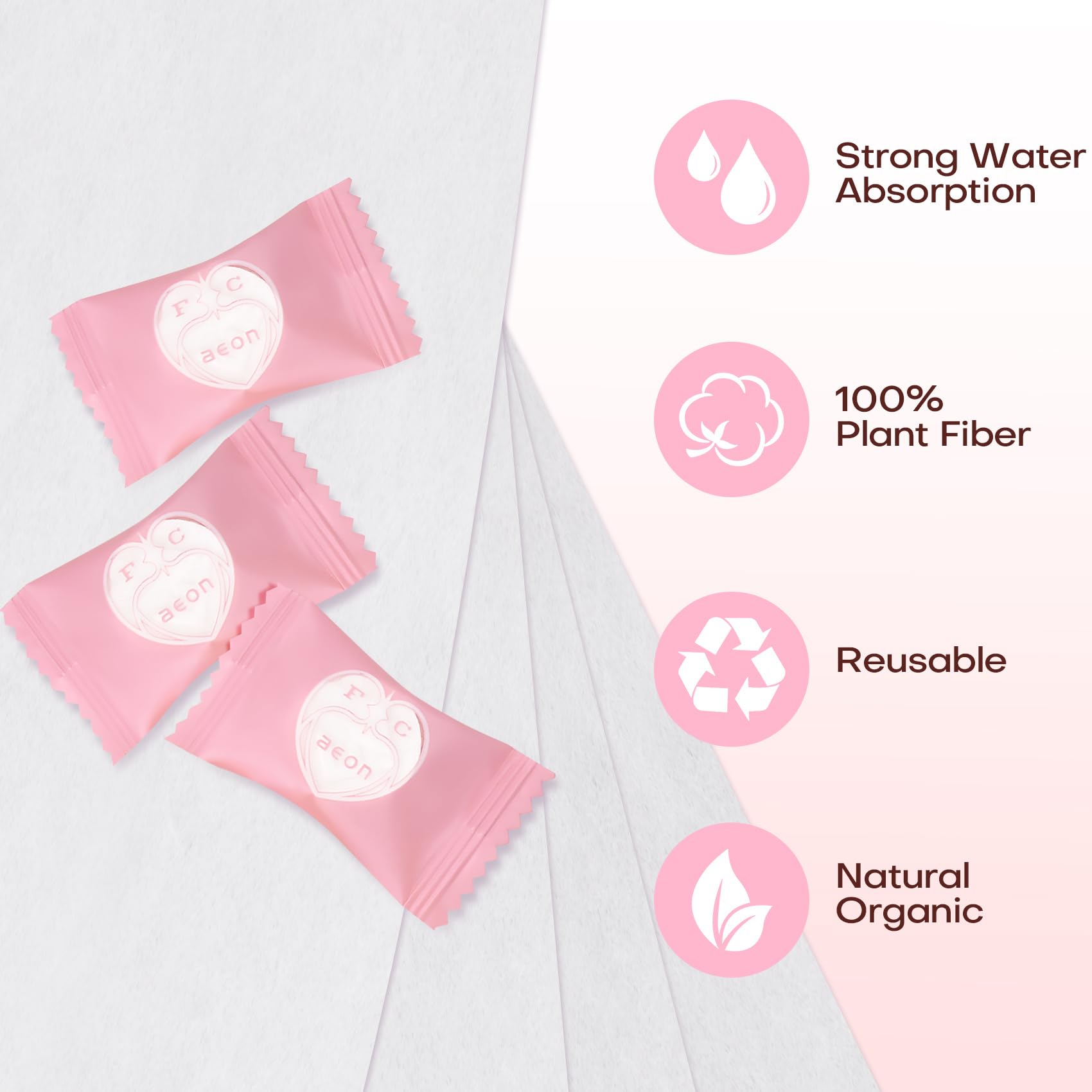 FCaeon individually wrapped towel emphasizing hygienic design for travel.