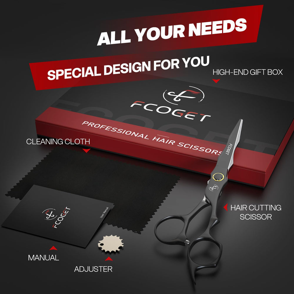 Fcoget salon-quality 440C steel blades deliver precise, durable performance
