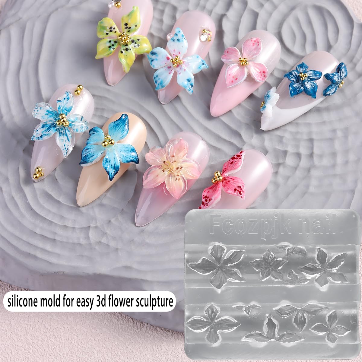 Fcozpjk 3D chrome nail art option adds metallic shine without messy gel