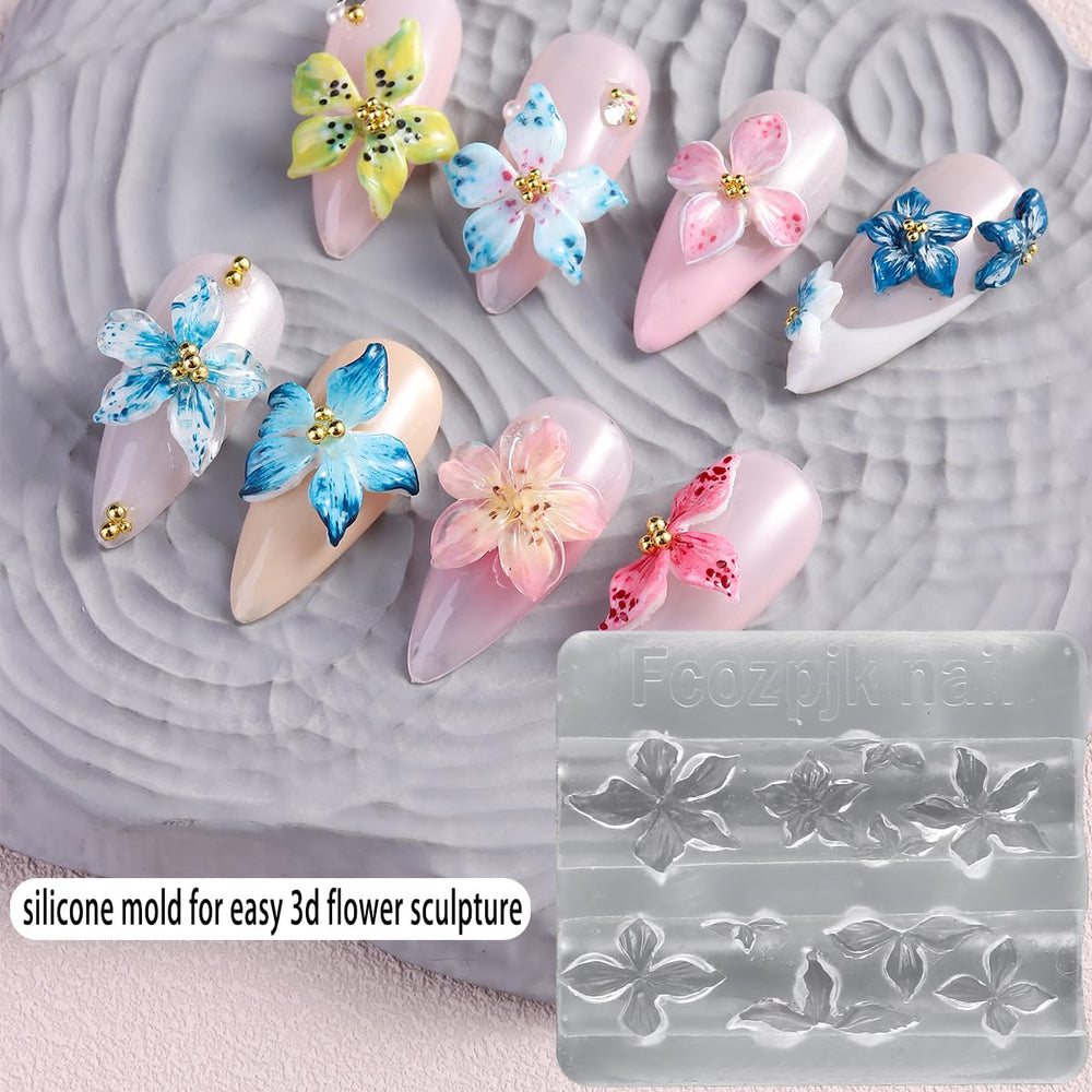 Fcozpjk 3D chrome nail art option adds metallic shine without messy gel