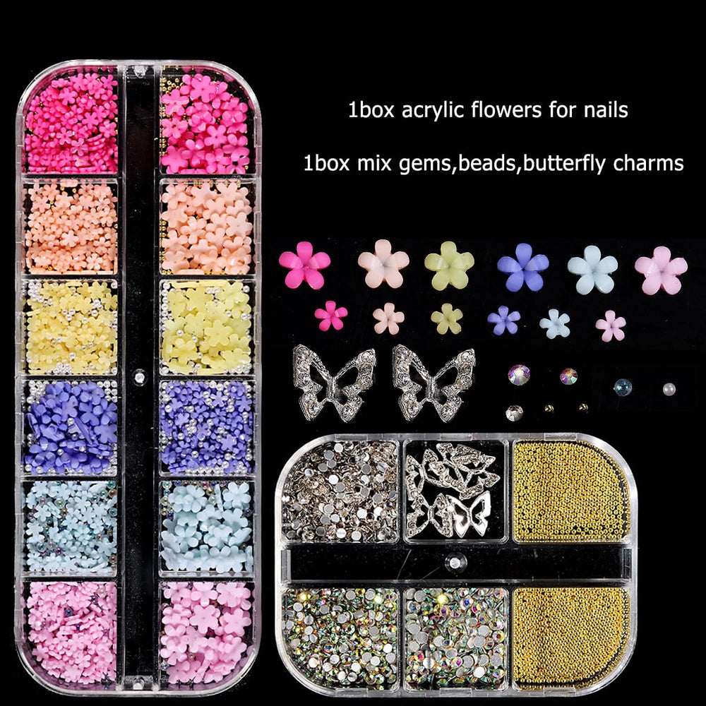 Fcozpjk 3D flores uñas amarillo: añade brillo y estilo.
