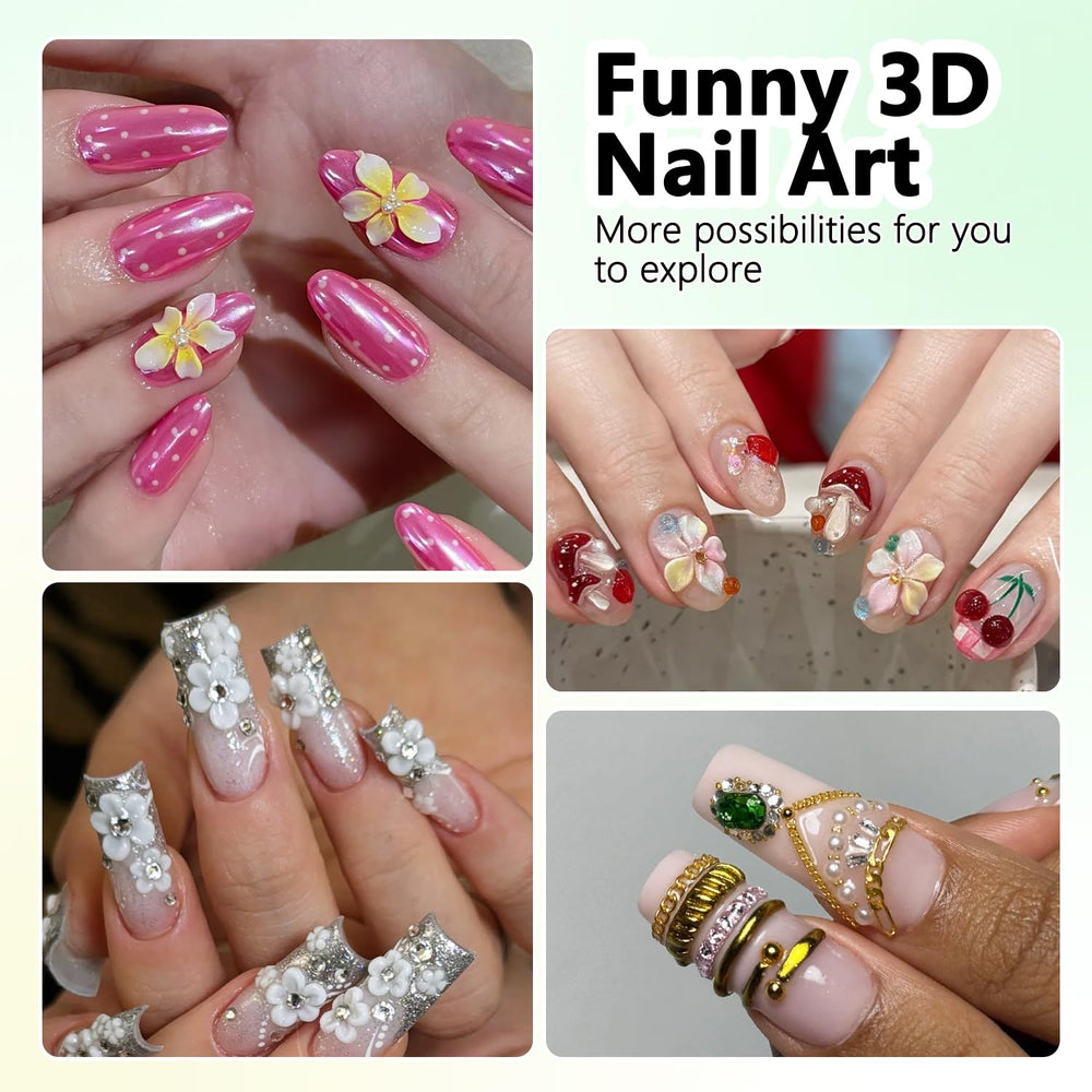 Fcozpjk 3D flower nail art molds enable cute charms.