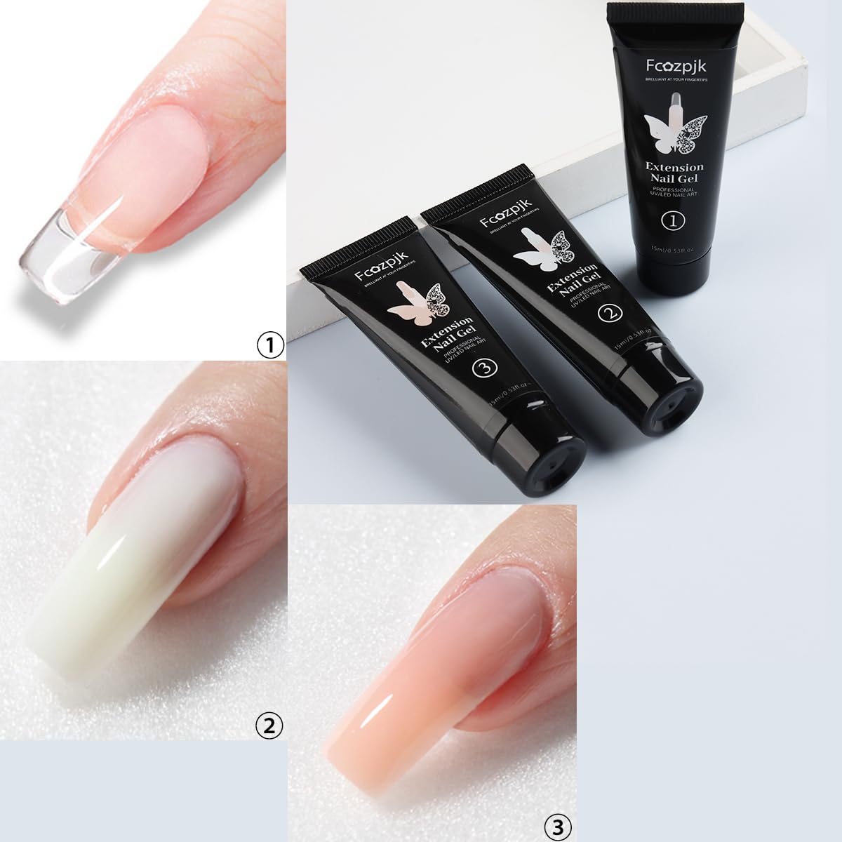 Brocha doble Fcozpjk aplica gel con precisión