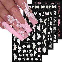 Fcozpjk butterfly-design nail stickers for quick spring manicure flair