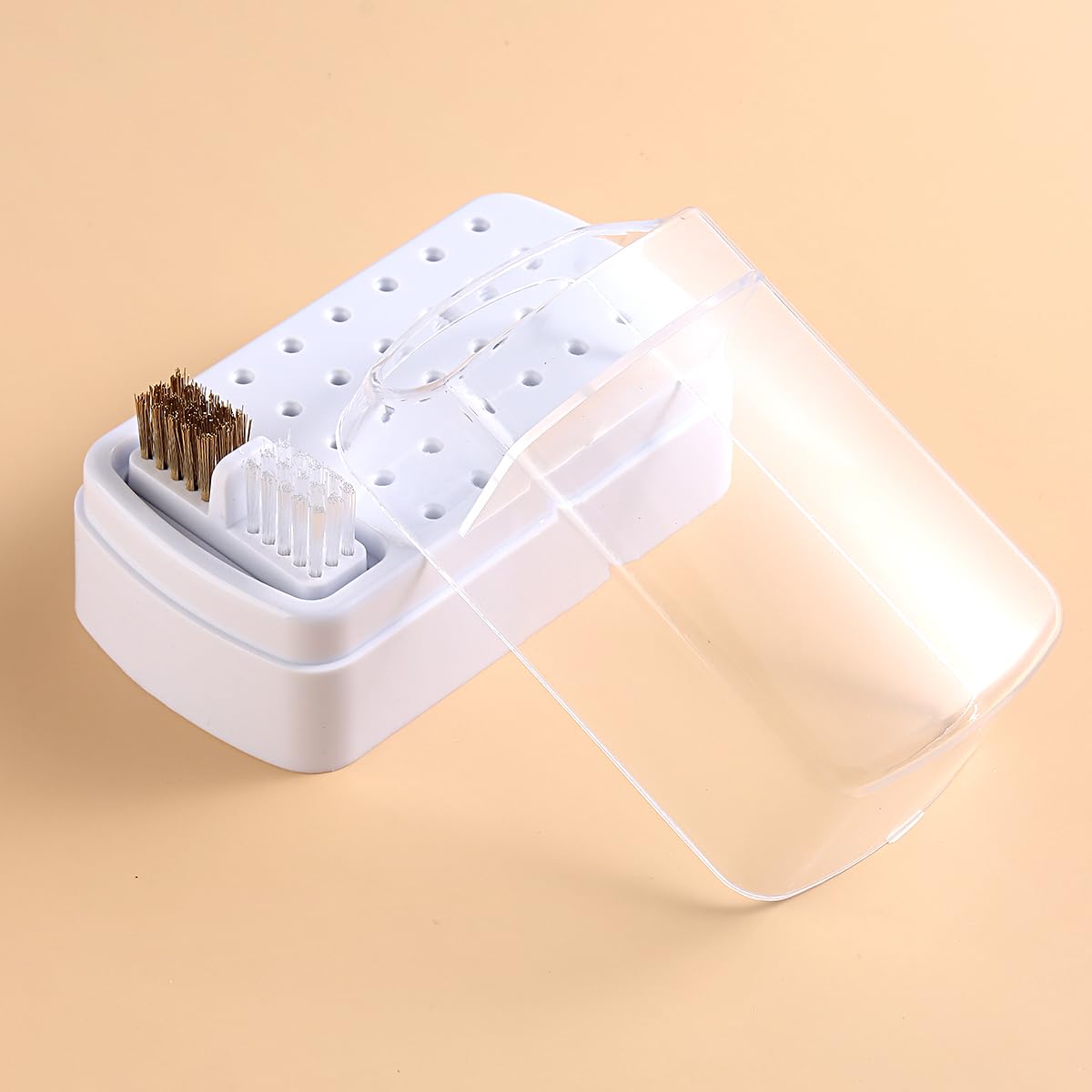 Fcozpjk desk-friendly nail tools storage reduces clutter during sessions.