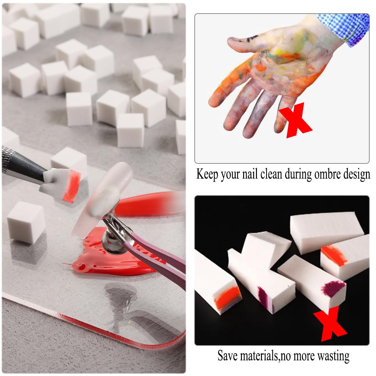 Fcozpjk easy-use tools simplify ombre nail design.