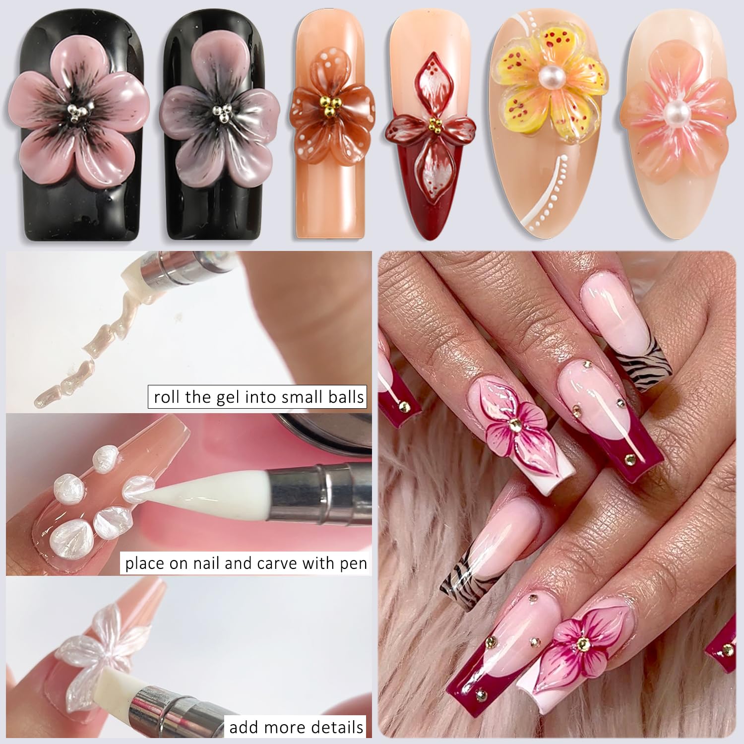 Formas duales Fcozpjk para extensión de uñas, 60 piezas