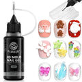 Fcozpjk 3D Sculpting Gel 15g Clear – Quick-Dry Molding Gel for Silicone Nail Charms & DIY Nail Art
