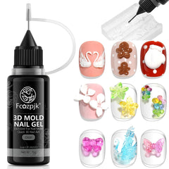 Fcozpjk gel-escultura-3d transparente 15 g facilita claridad para charms.
