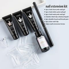 Gel extensión uñas blanco para un look puro y limpio