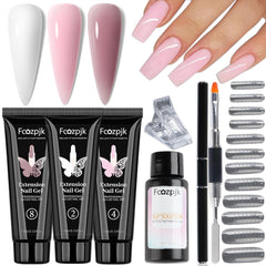 Fcozpjk poligel blanco para extensiones duraderas