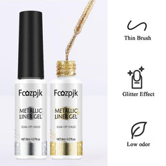 Fcozpjk Liner gel con pincel delgado para trazos precisos