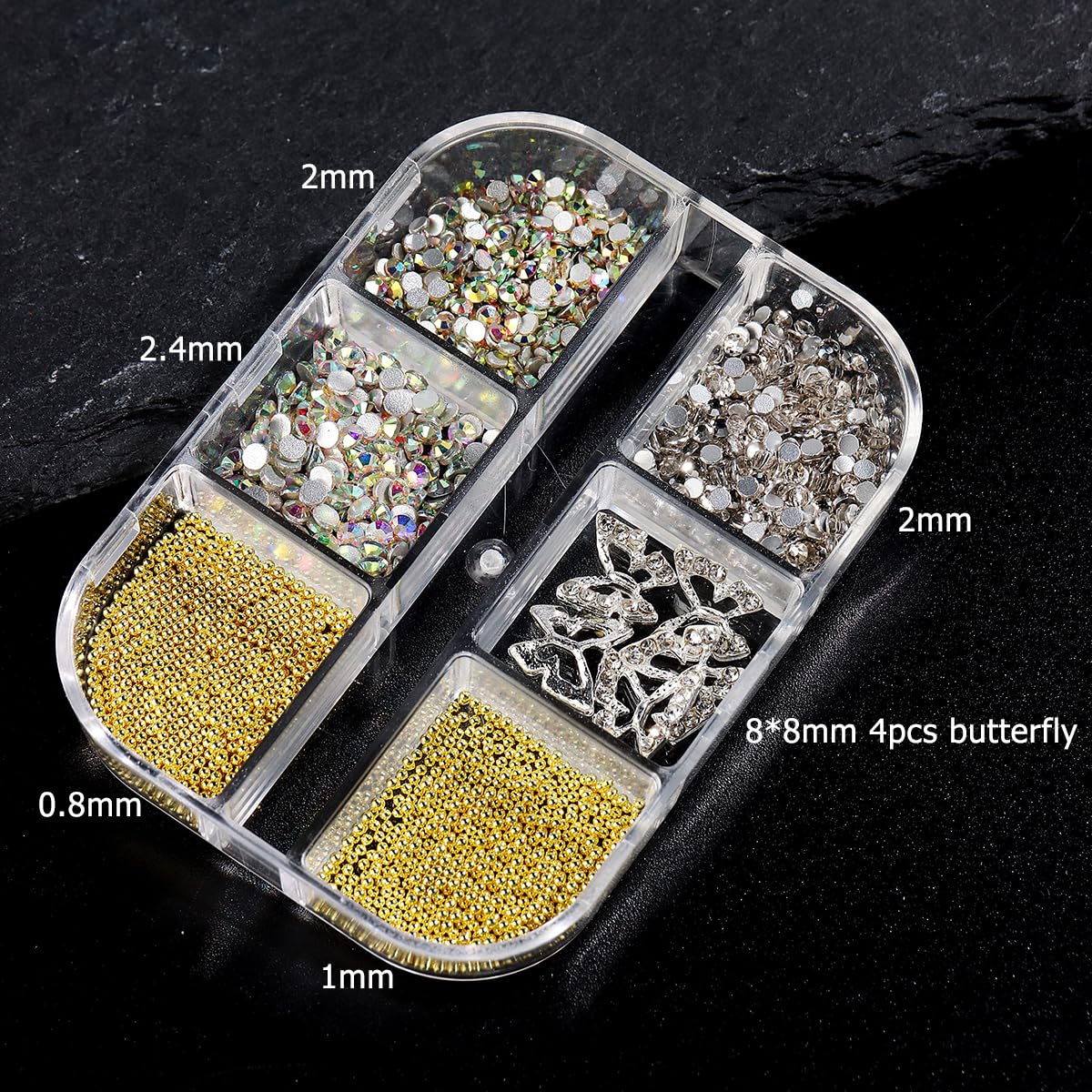 Fcozpjk mezcla piedras cristal cuentas dorado: acentos brillantes.