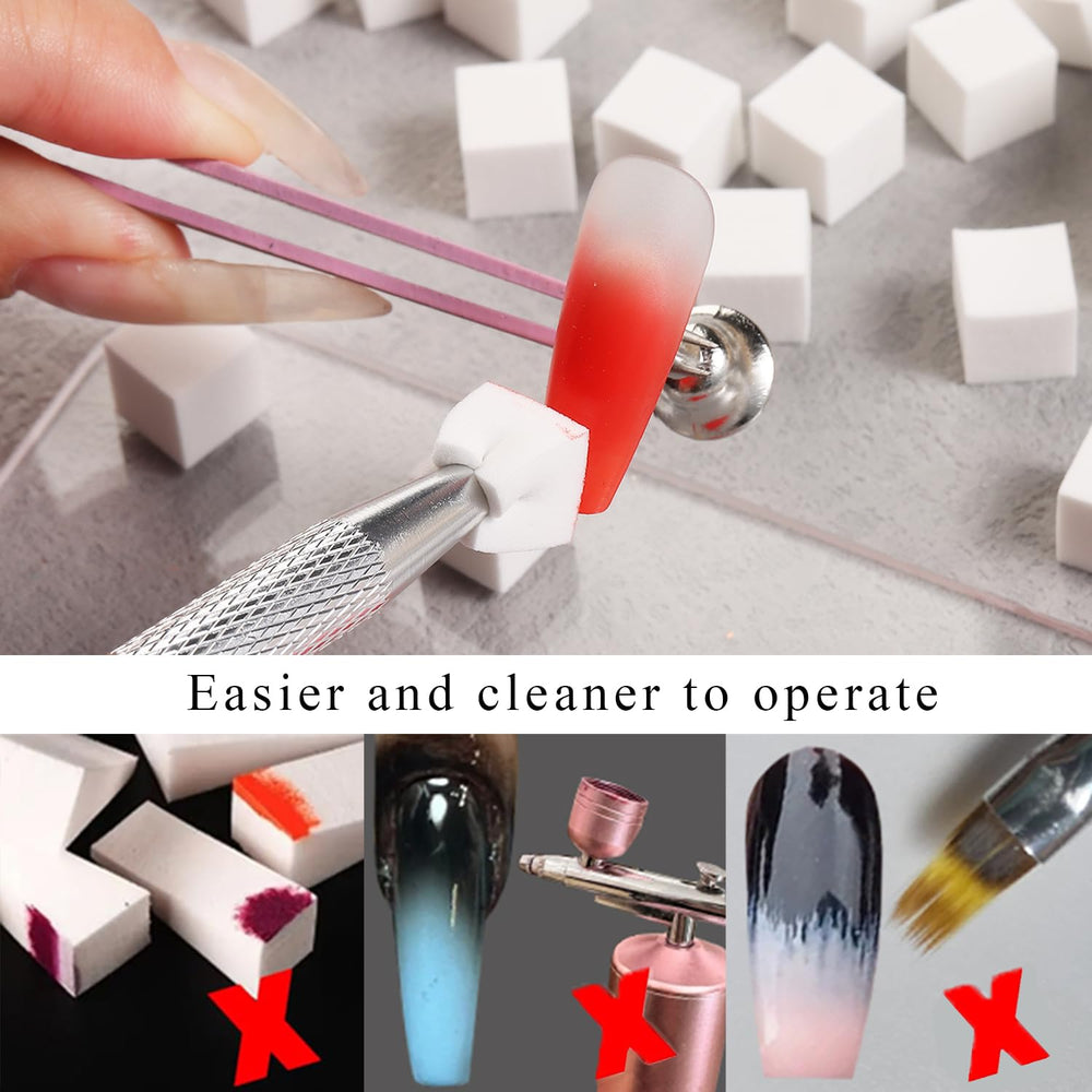 Fcozpjk mini sponge detail shows compact size for precise swatches