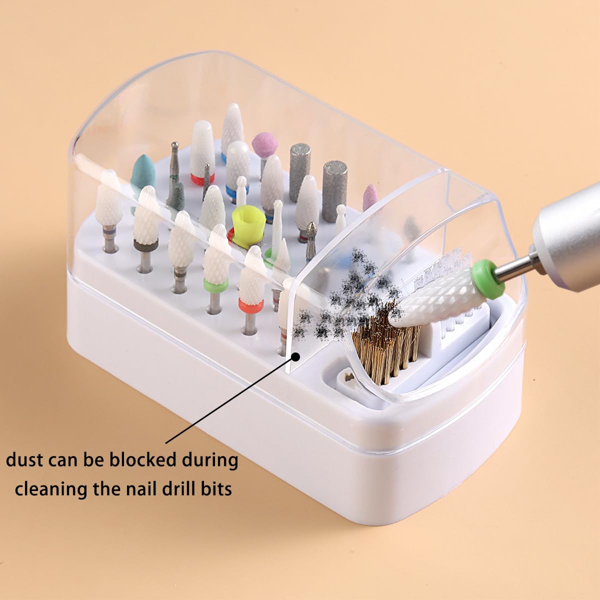 Fcozpjk dual brush heads for steel wire and nylon cleaning tasks.