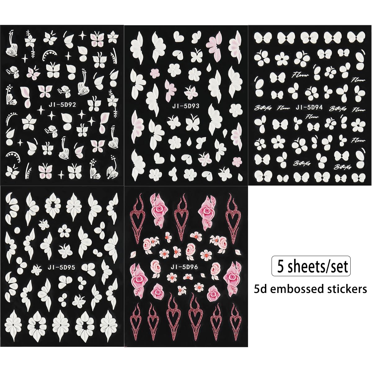 Fcozpjk rose and flowers embossed decals add subtle 3D texture