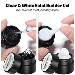Fcozpjk solid builder gel kit white for crisp nail art