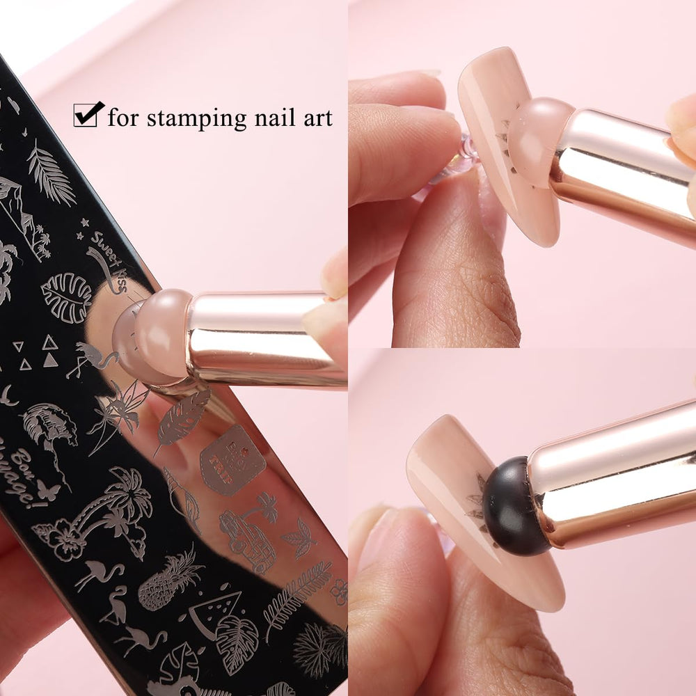 Fcozpjk two-pack silicone nail brushes shown for convenient use.