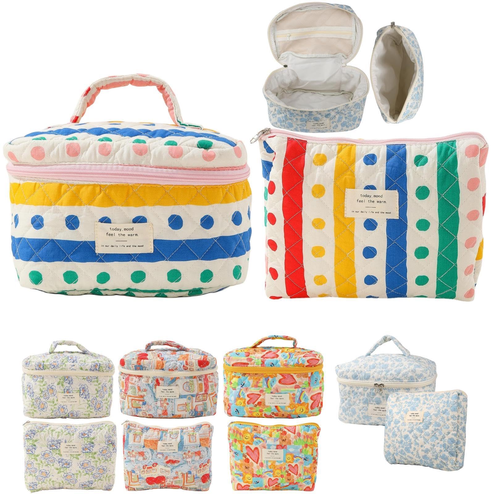 Fcteap large cosmetic bag with wide opening for easy access