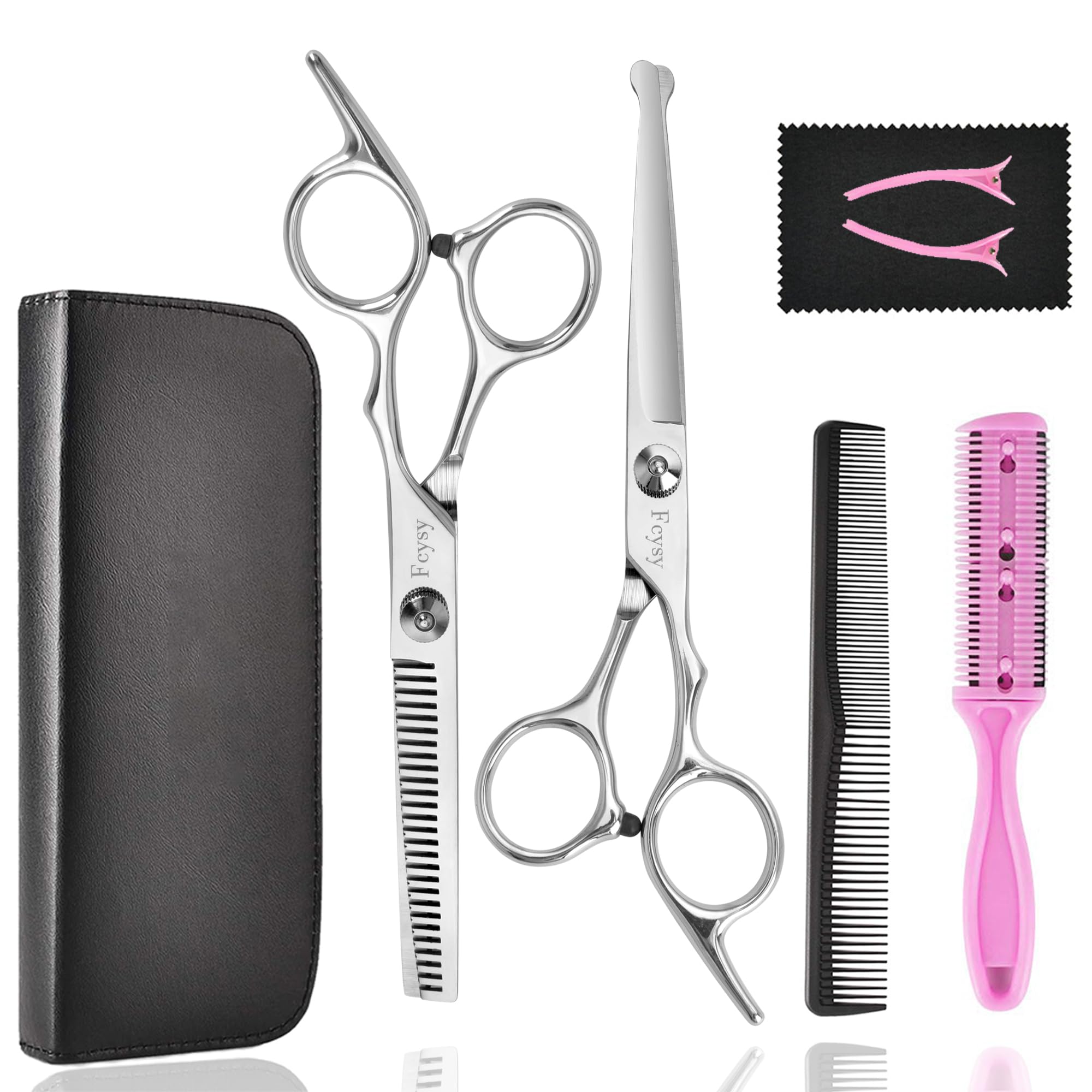 Fcysy kids hair scissors with round tips for safe home haircuts.