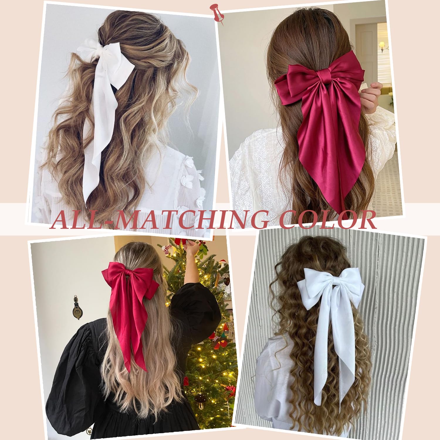 FDBJulyy bow clips suitable for thin or fine hair.