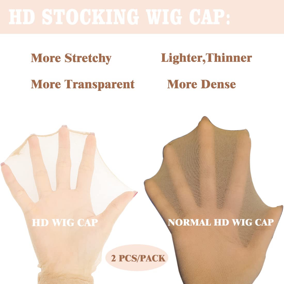 FDBJulyy invisible HD wig cap breathable design helps keep scalp cool