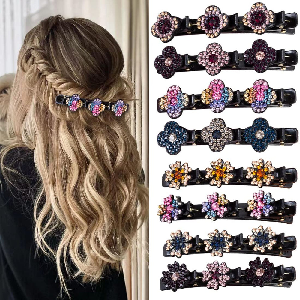 Pinza FDBJulyy con cristal en trenza, añade brillo al peinado diario