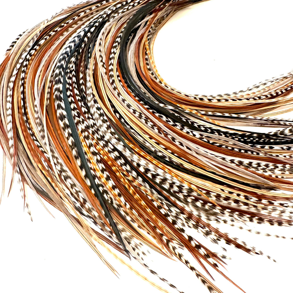 Feather Headz 21 natural color feathers provide lightweight, natural flair for daily styling.